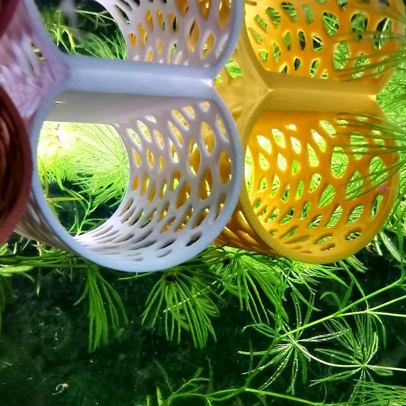 Aquarium Plants Live - フローティングベタハンモックトンネル、エビハウスケーブ、小型水生ペット用休憩エリア＆隠れ家シェルター、水槽装飾