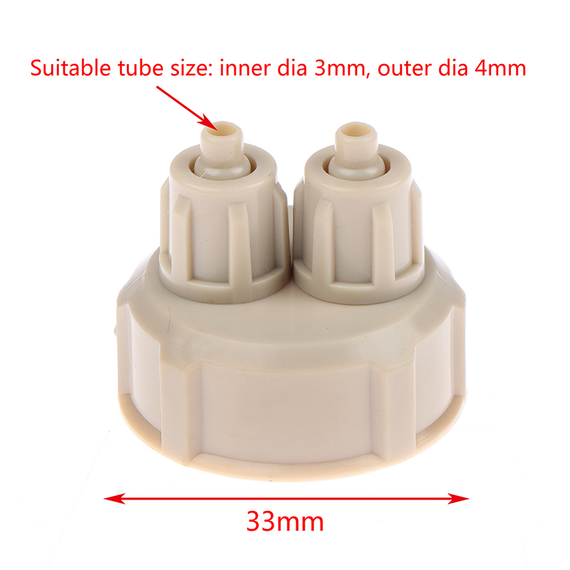 Aquarium Liquid Carbon - 2個入り水槽用CO2システムチューブバルブゲージボトルキャップ、水槽用生植物エアディフューザー発生器キット