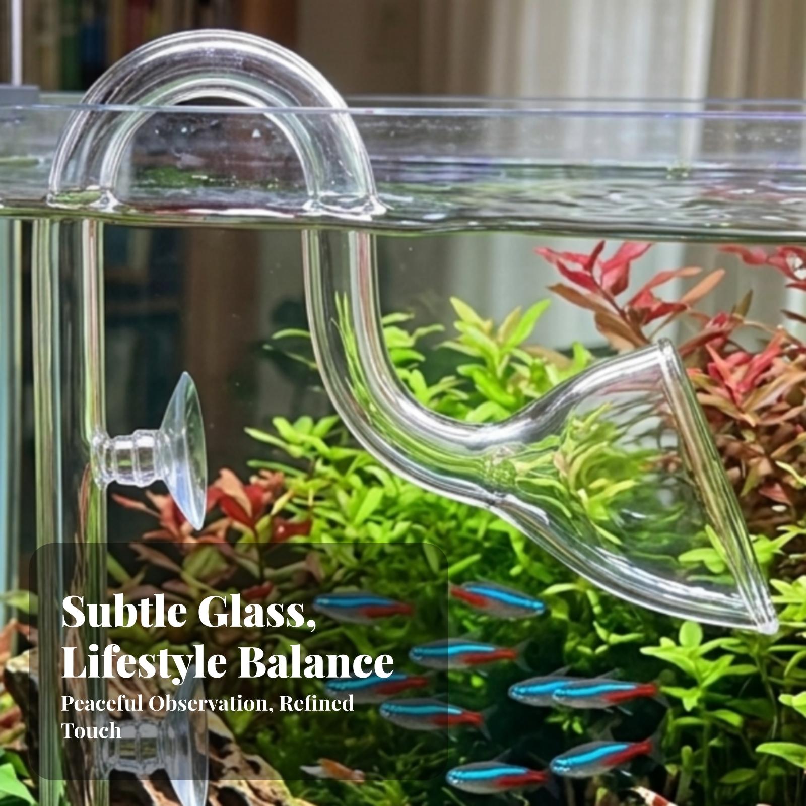 Aquarium Planted Tank Filter - 水槽フィルターの吸水口と排水口用透明リリーパイプセット、アクアスケーパー、水草水槽用スリムリリーパイプ