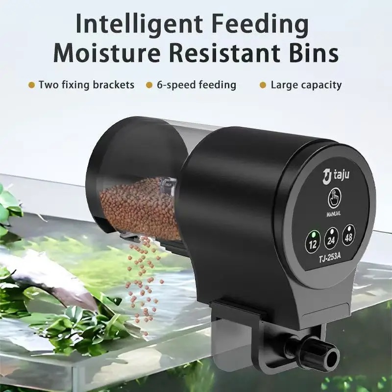 Aquarium Fertilizer - 水槽フィーダー インテリジェントな時間指定フィーダー 観賞魚 カメの餌 水槽内の魚の餌の自動給餌
