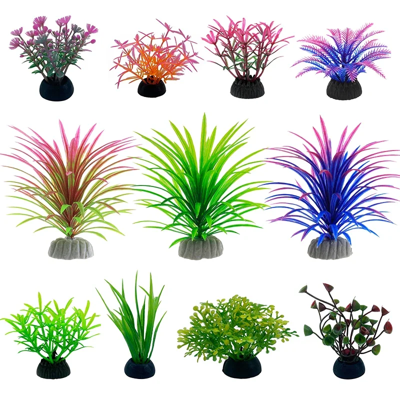 Aquarium Plants Live - PVC 水族館装飾シミュレーション人工葉植物環境保護材料水族館装飾アクセサリー