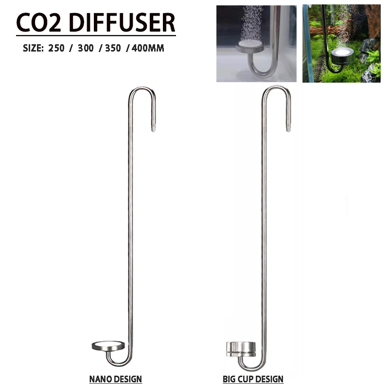 Aquarium Liquid Carbon - ZRDR 水族館 CO2 ディフューザーステンレス鋼材料アトマイザーセラミックディスク精製器、水生植物の成長アクセサリーに使用