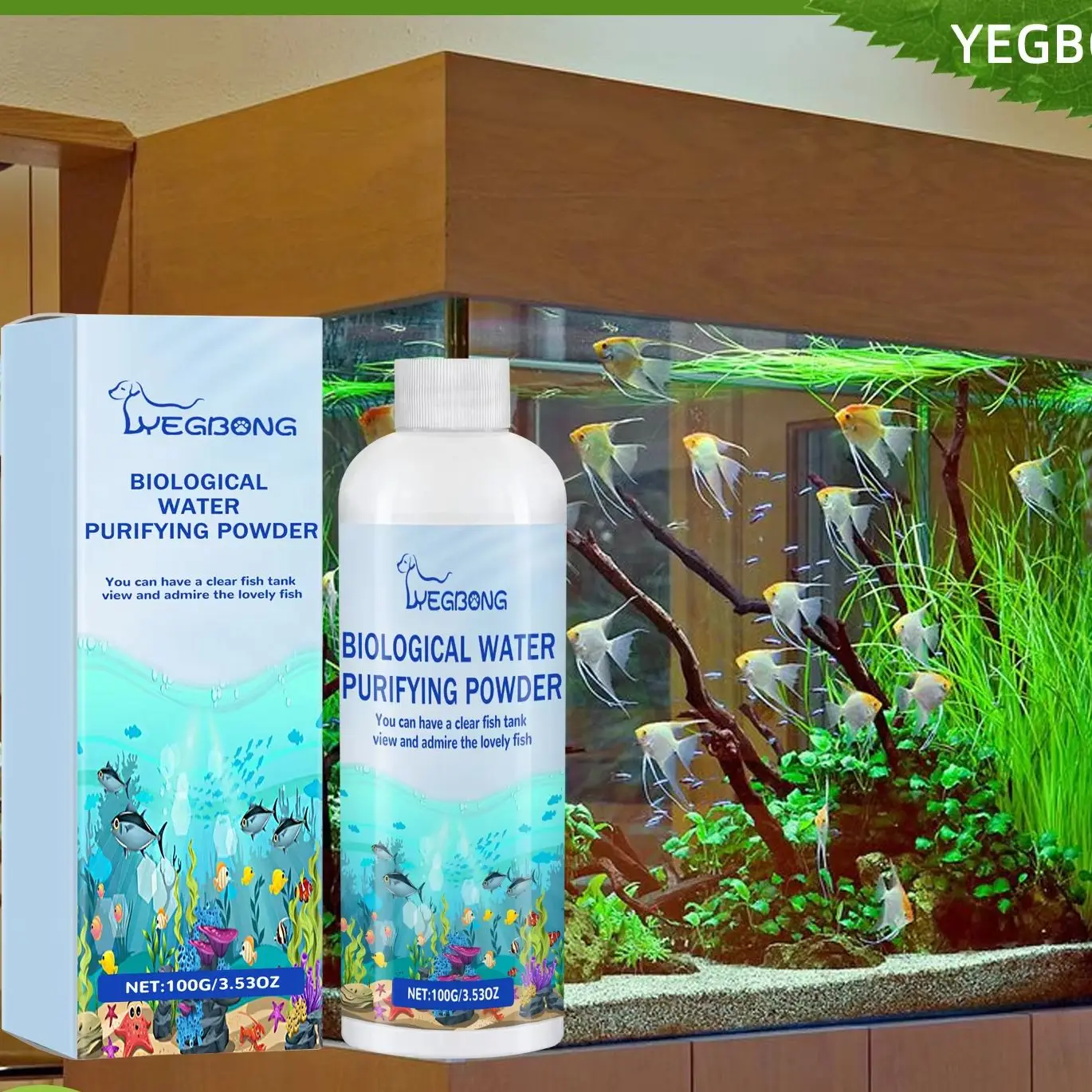 生物水槽藻類抑制粉末 - 魚タンク用急速浄水剤、熱帯魚、カメ - Planted Aquarium Algae Control のレビューと価格