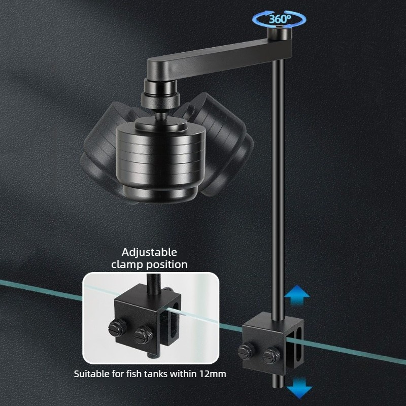 水槽ライト LED 3 色防水調整可能な水族館ランプクリップ - Aquarium Plant Light のレビューと価格