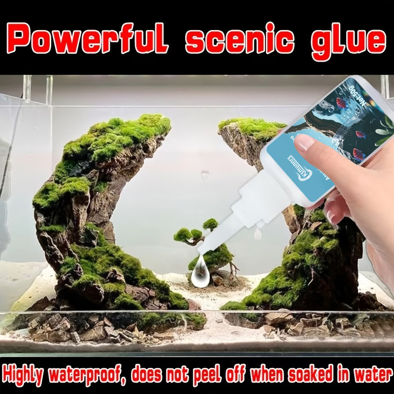 水槽用接着剤、速乾性モスと水草用接着剤、石、流木、水生植物、 - Aquarium Plant Substrate のレビューと価格