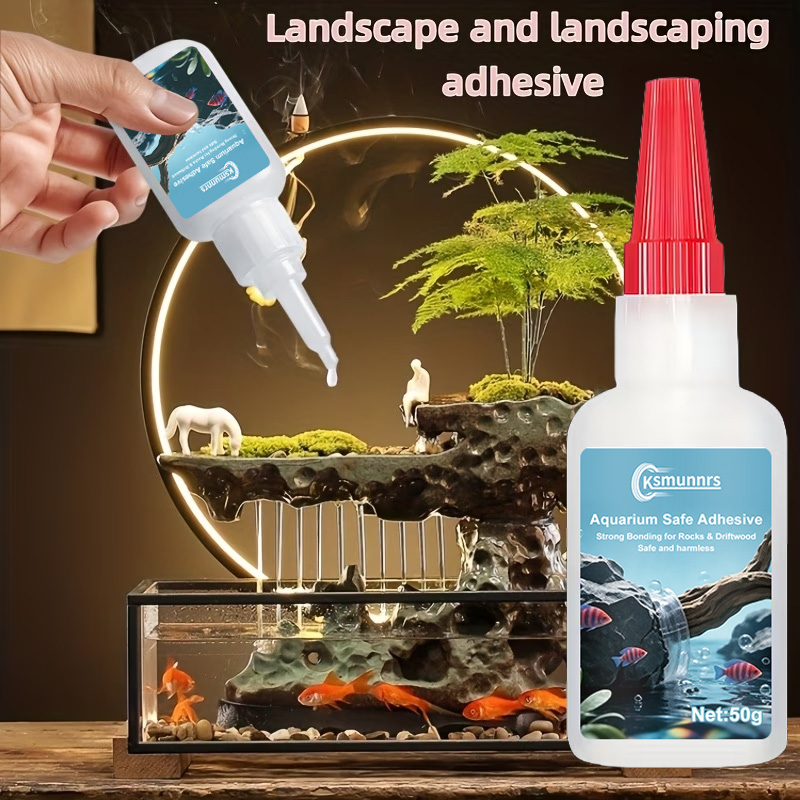 水槽用接着剤、速乾性モスと水草用接着剤、石、流木、水生植物、 - Aquarium Plant Substrate のレビューと価格
