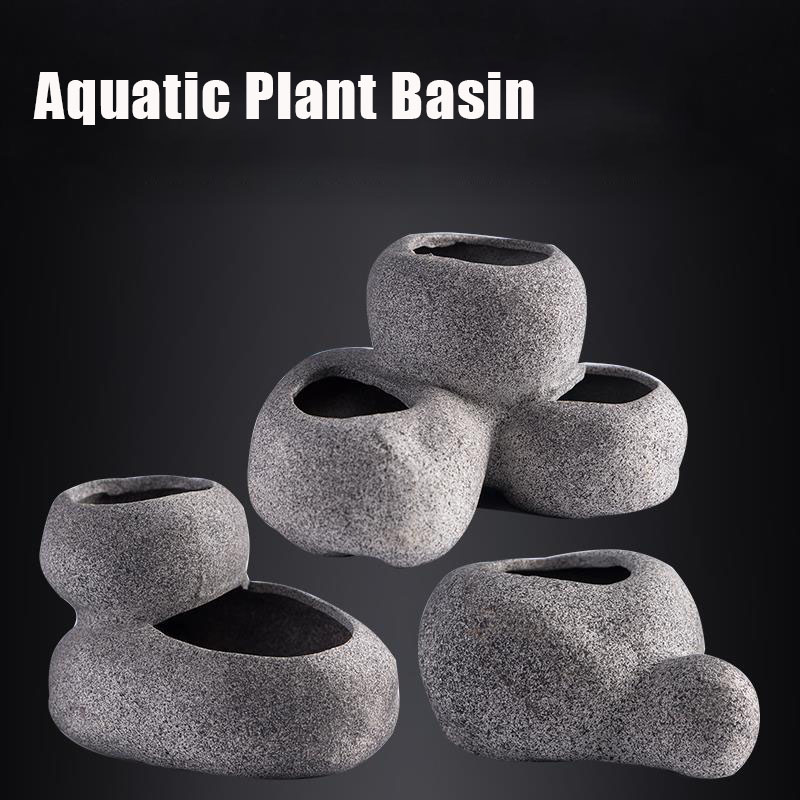 魚エビ孵化シェルター洞窟多目的セラミック植栽ポット水槽水族館 - Plant Aquarium Pot のレビューと価格