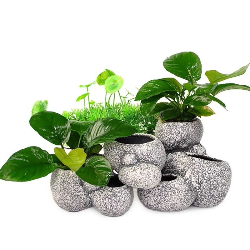 魚エビ孵化シェルター洞窟多目的セラミック植栽ポット水槽水族館 - Plant Aquarium Pot のレビューと価格