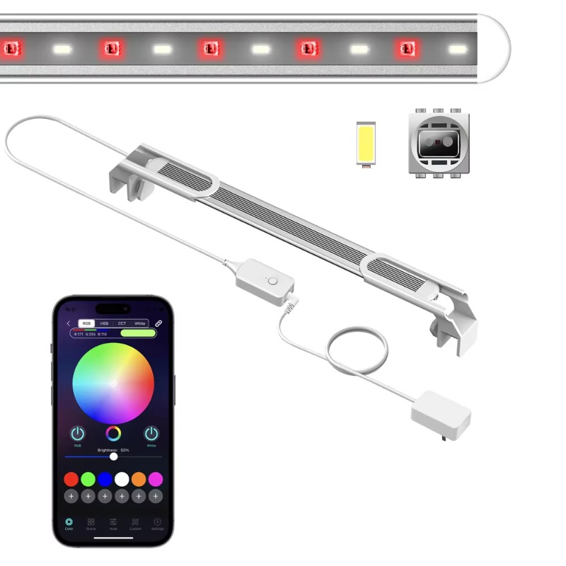 スマートLED水槽合金ライト 魚タンクライト アプリ制御 R - Planted Aquarium Algae Control のレビューと価格