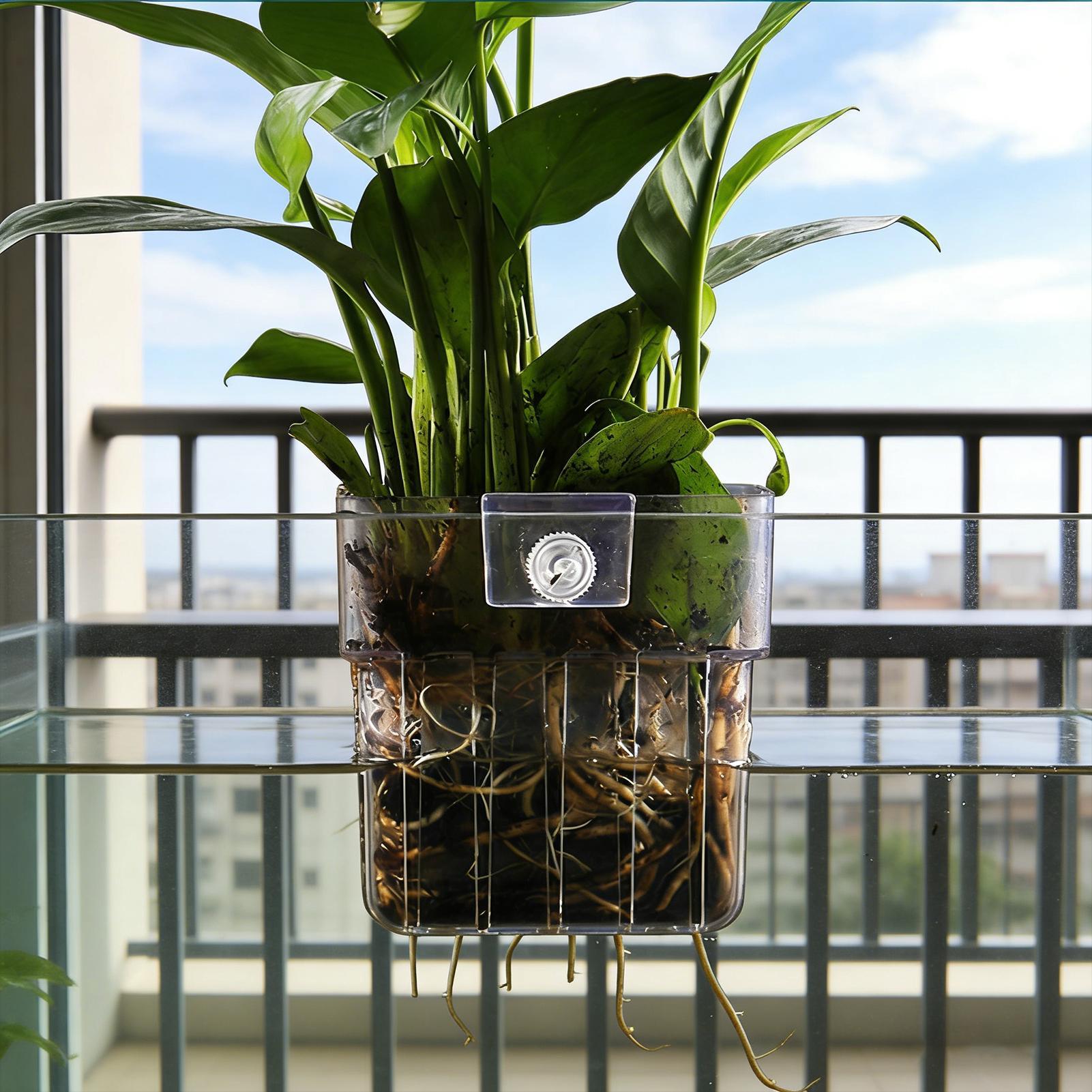 水槽用透明ハンガーポット 吊り下げ可能な水槽植物ホルダー 水 - Plant Aquarium Pot のレビューと価格