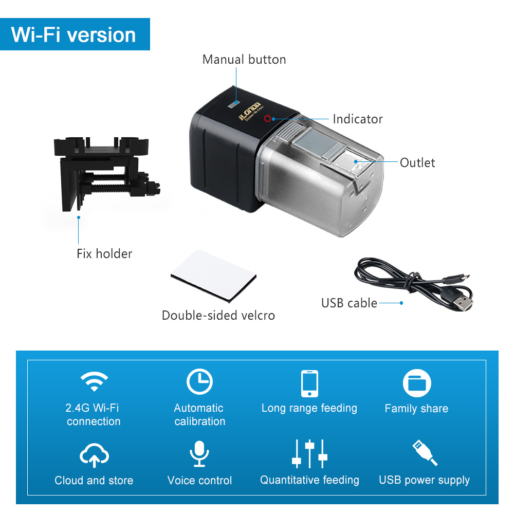 WiFi魚用自動給餌器 スマートホーム製品 モバイル制御 水 - Aquarium Fertilizer のレビューと価格