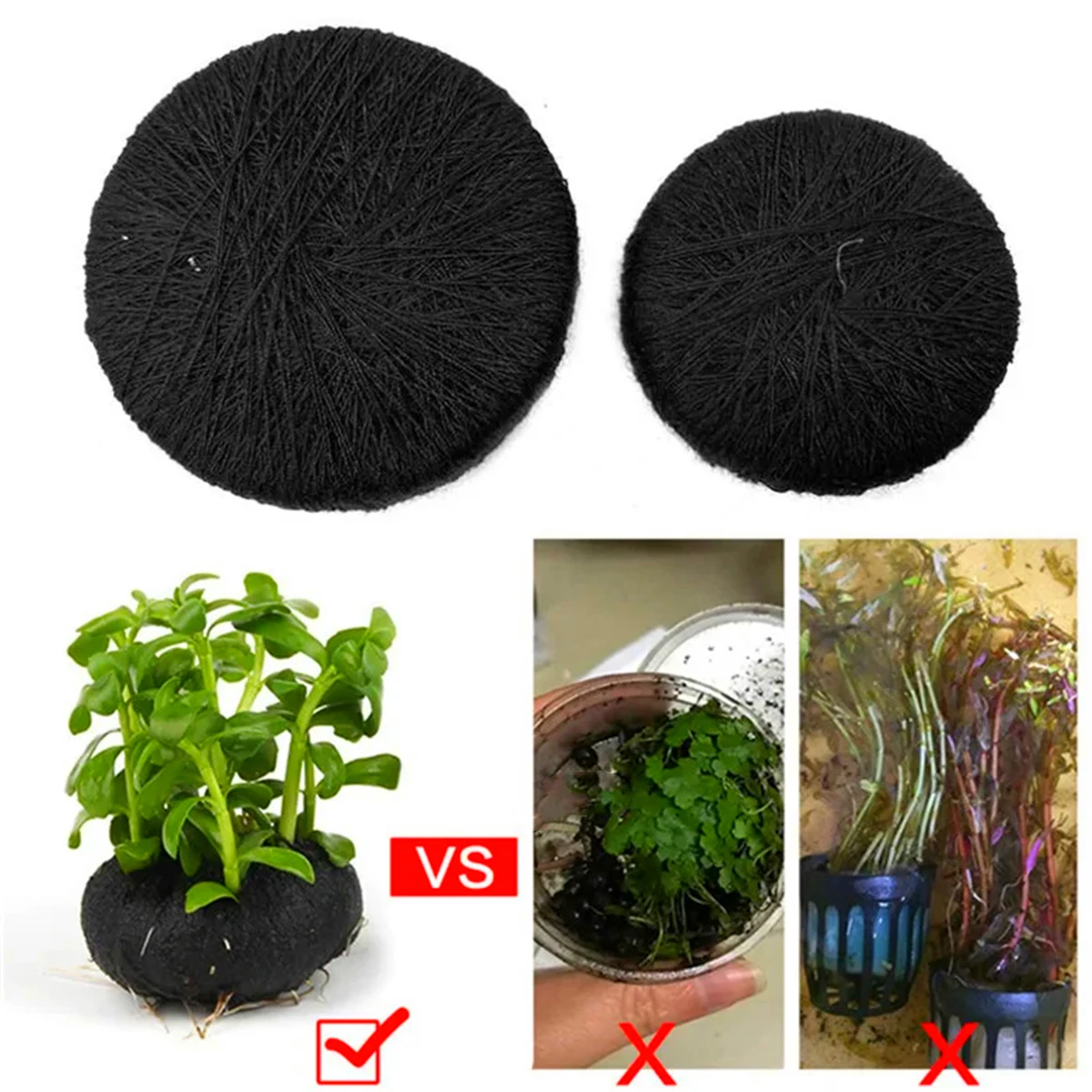 黒い水槽の装飾,水生植物の根のための水生草の植え付け,栽培, - Aquarium Plant Substrate のレビューと価格