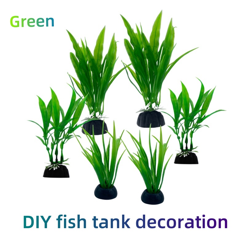 6 個パック水族館の植物、水槽の装飾グリーン人工水槽の装飾家 - Aquarium Plants Live のレビューと価格
